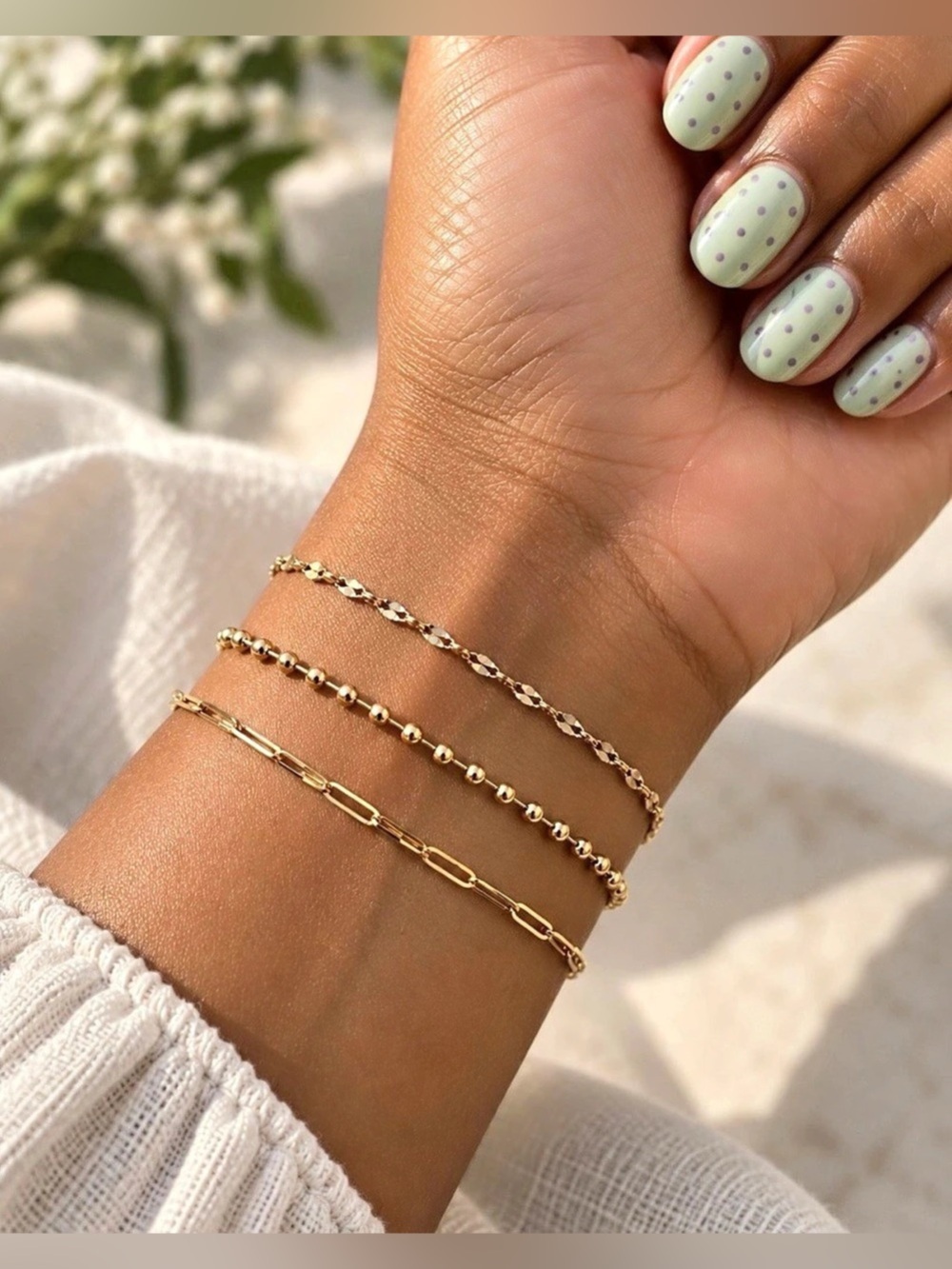 🌺Noelias 3-Piece Color Gold Bracelet Set Gold Bracelet Set🌺